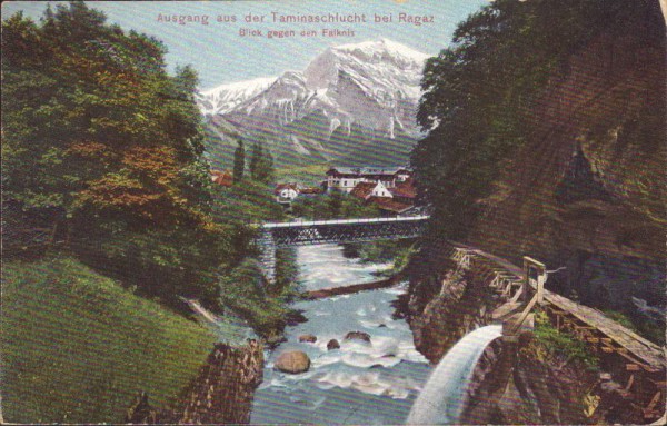 Taminaschlucht bei Bad Ragaz. 1910