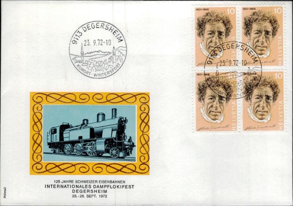 Degersheim, Internat. Dampflokifest 1972 Vorderseite