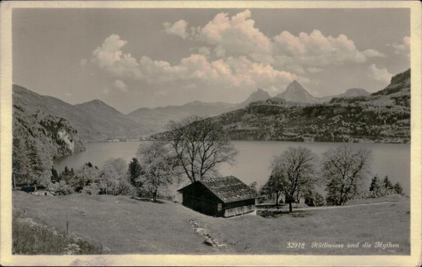 Rütliwiese und die Mythen. Vorderseite