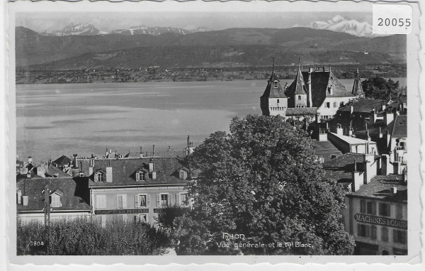 Nyon - Vue generale et le Mt. Blanc