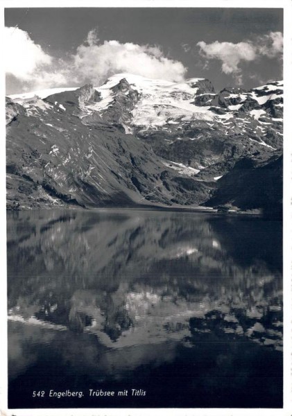 Engelberg. Trübsee mit Titlis (Trüebsee) Vorderseite