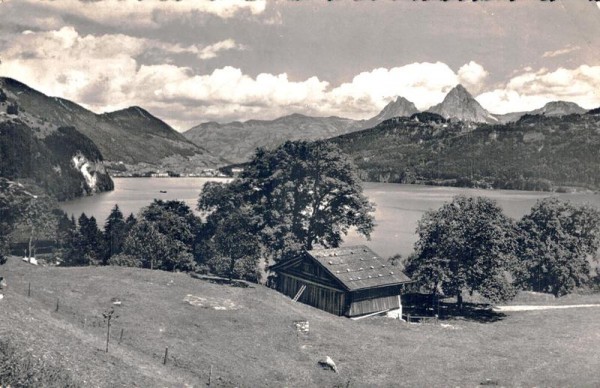 Vierwaldstättersee, Rütliwiese mit Mythen Vorderseite