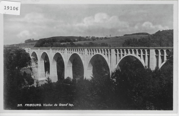 Fribourg - Viaduc de Grand' fey - Eisenbahnbrücke