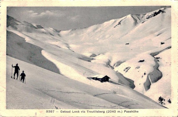 Gstaad-Lenk via Treutlisberg, Passhöhe. Vorderseite