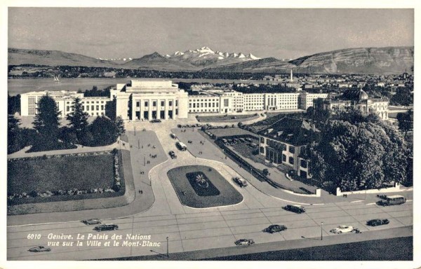 Genvève. Le Palais des Nations vue sur la Ville et le Mont-Blanc  Vorderseite