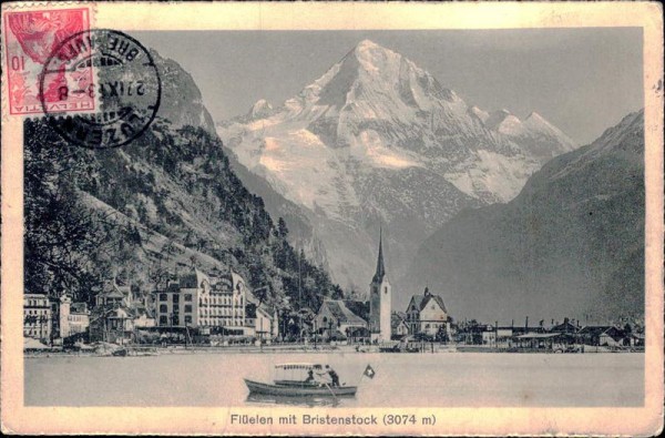Flüelen mit Bristenstock (3074 m) Vorderseite