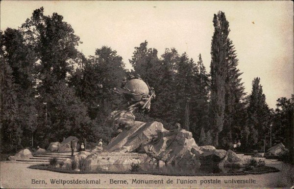 Bern - Weltpostdenkmal Vorderseite