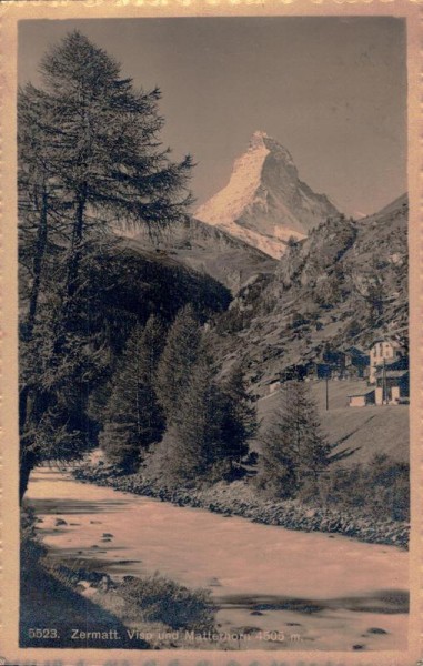 Zermatt. Visp und Matterhorn Vorderseite