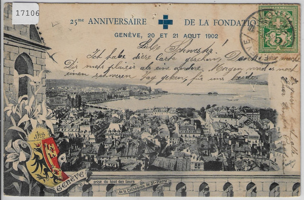 25me Anniversaire Croix Bleue de la Fondation Geneve 1902 - Blaues Kreuz