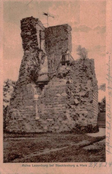 Ruine Steckelburg bei Stecklenburg  Vorderseite