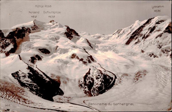 Monte Rosa - Lyskamm (4633 m,4527 m ) Vorderseite