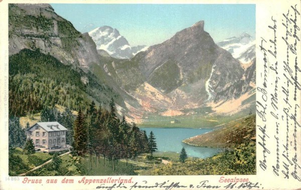 Gruss aus dem Appenzellerland, Seealpsee Vorderseite