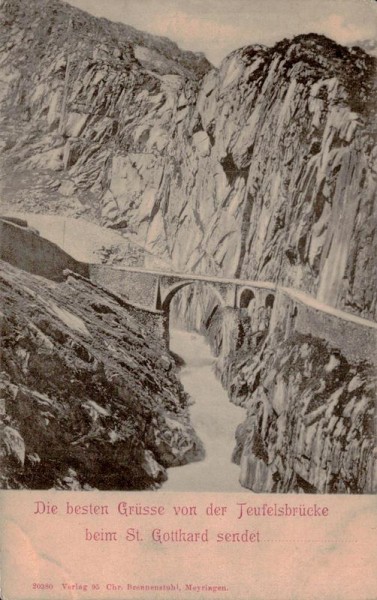 Die besten Grüsse von der Teufelsbrücke  Vorderseite