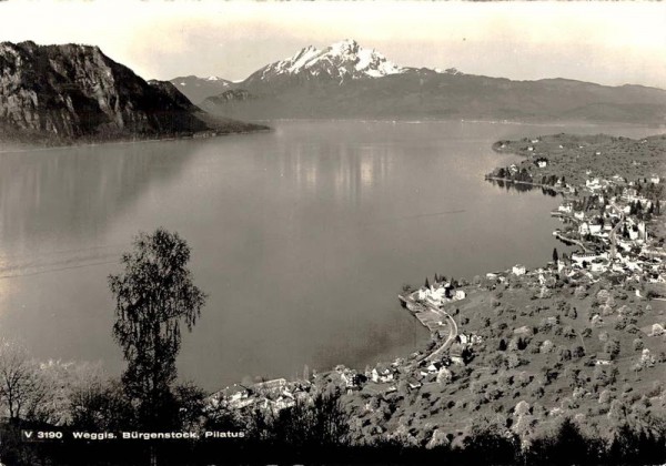 Weggis. Bürgenstock, Pilatus Vorderseite