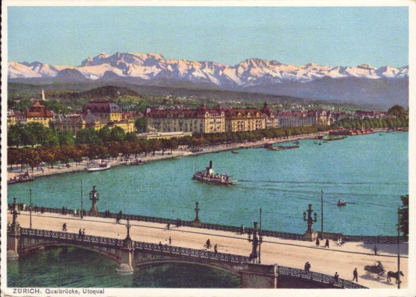 Zürich. Quaibrücke Utoquai