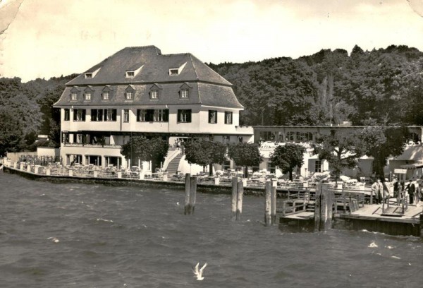 Starnberg, Strand-Hotel u. Terrassen-Café Schloss Berg Vorderseite