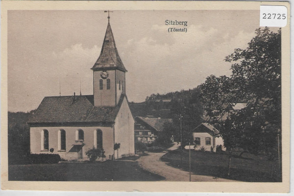 Sitzberg (Tösstal) mit Kirche - Stabstempel