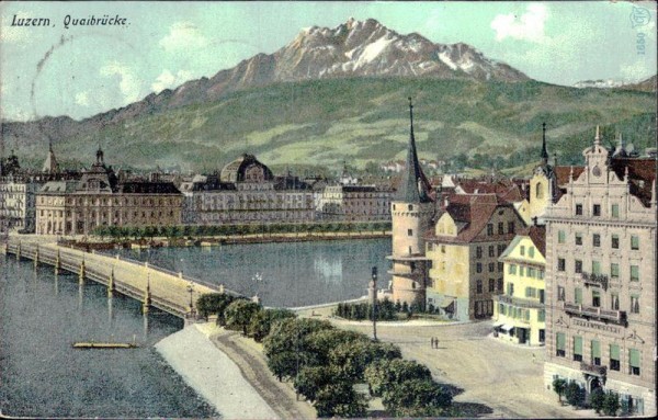 Luzern, Quaibrücke  Vorderseite