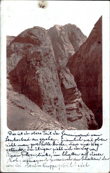 Leukerbad, Gemmiwand Vorderseite