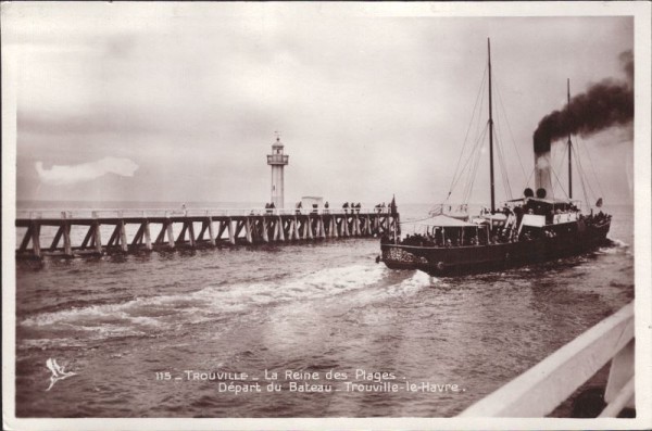 Trouville, la Reine des Plages, Départ du Bateau