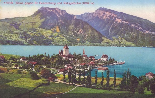 Spiez gegen St.Beatenberg und Ralligstöcke Vorderseite
