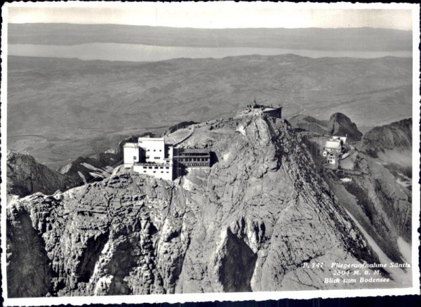 Fliegeraufnahme Säntis Blick zum Bodensee Vorderseite