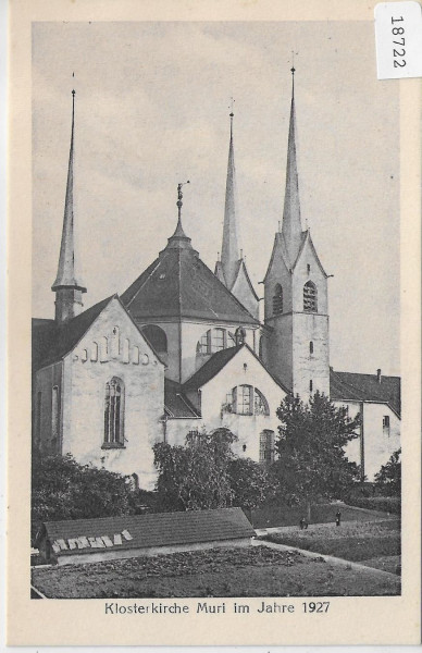 Klosterkirche Muri im Jahre 1927