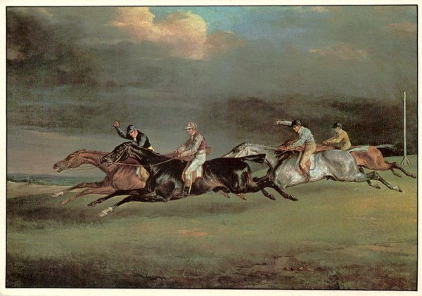 Das Derby in Epson, Géricault Jean Louis Théodore Vorderseite