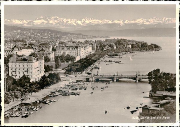 Zürich und die Alpen Vorderseite