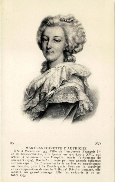 Marie-Antoinette D'Autriche Vorderseite