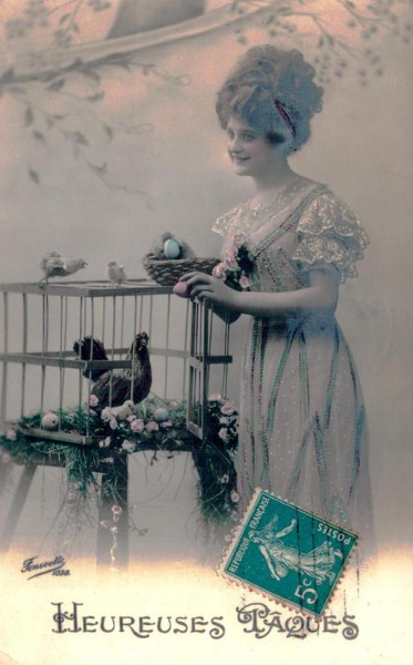 Heureuse Pâques / Fröhliche Ostern Vorderseite