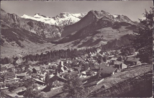 Adelboden mit Boden und Wildstrubel Vorderseite