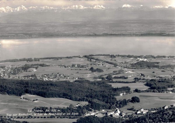 La Tourne. Vue sur Rochefort, le Lac de Neuchâtel et les Alpes Vorderseite