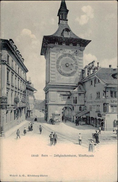 Bern - Zeitglockenturm, Westfacade Vorderseite