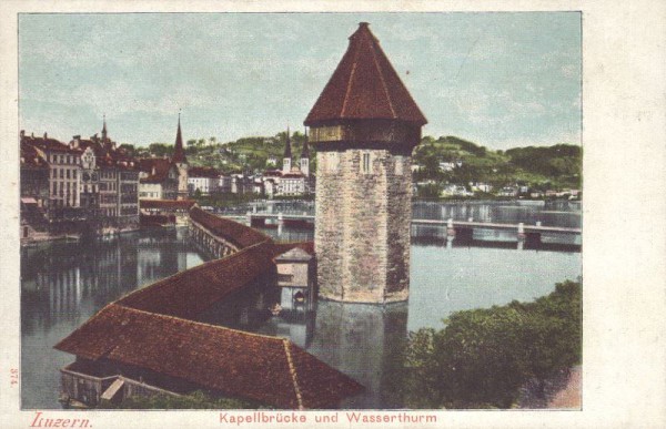 Luzern - Kappellbrücke und Wasserthurm