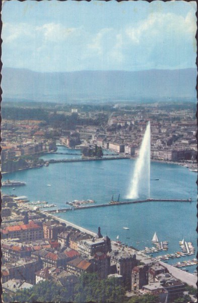 Vue aérienne de la Rade, Genève