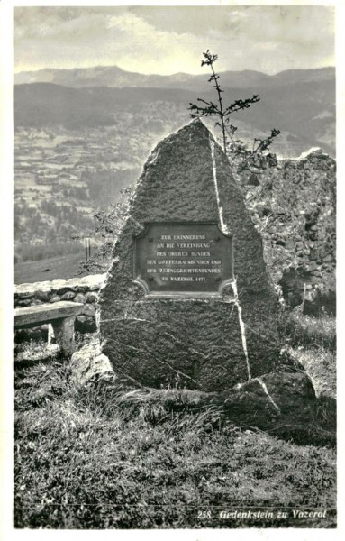 GEDENKSTEIN ZU VAZEROL Vorderseite