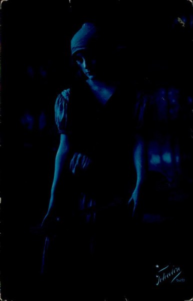 Karte in Blau Vorderseite