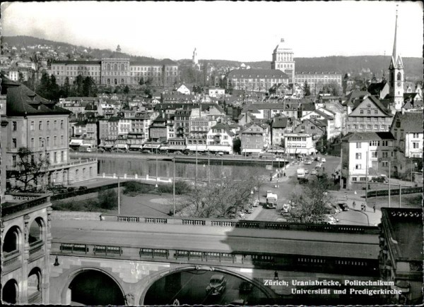 Zürich - Universität und Predigerkirche Vorderseite