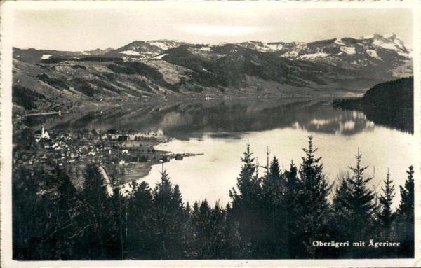 Oberägeri mit Ägerisee Vorderseite
