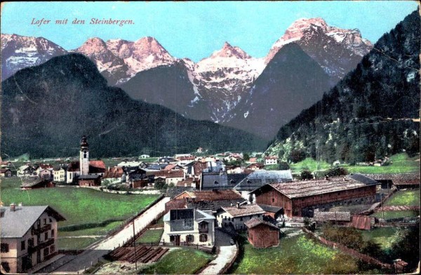 Lofer mit den Steinbergen Vorderseite