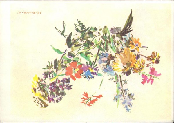 Oskar Kokoschka, Sommerblumen Vorderseite