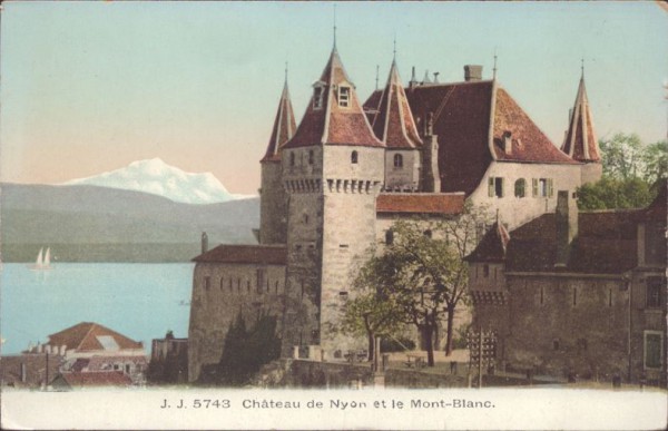 Château de Nyon et le Mont-Blanc