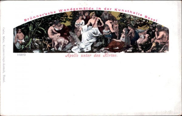 Apollo unter den Hirten, Brünnersches Wandgemälde, Kunsthalle Basel Vorderseite