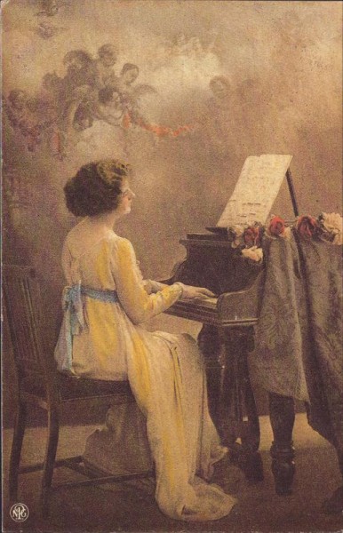 Die Klavierspielerin Vorderseite