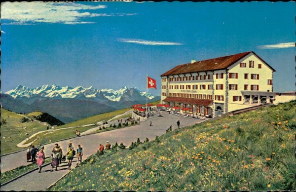 Hotel Rigi-Kulm/und die Berner Alpen. Vorderseite