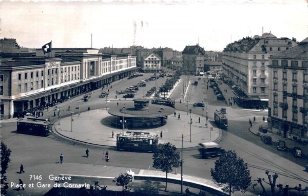 GEnève, Place et Gare de Cornavin Vorderseite