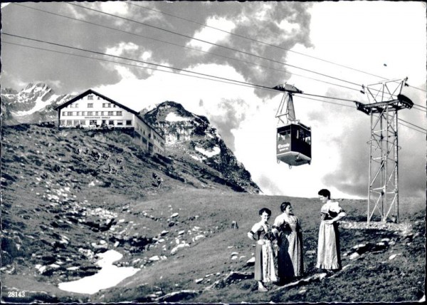 Berggasthaus Ebenalp Blick zum Altmann Vorderseite
