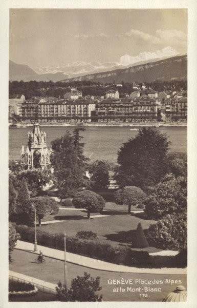 Genf und die Alpen