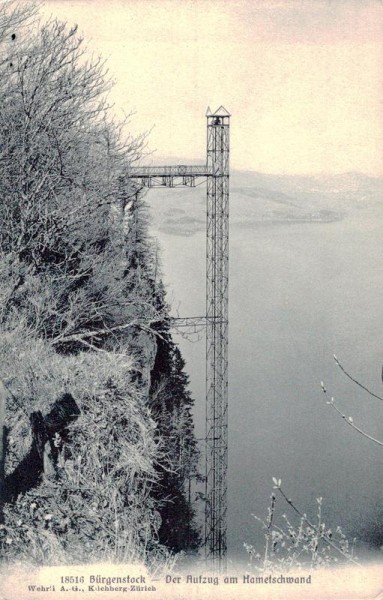 Bürgenstock - Der Aufzug am Hammetschwand Vorderseite